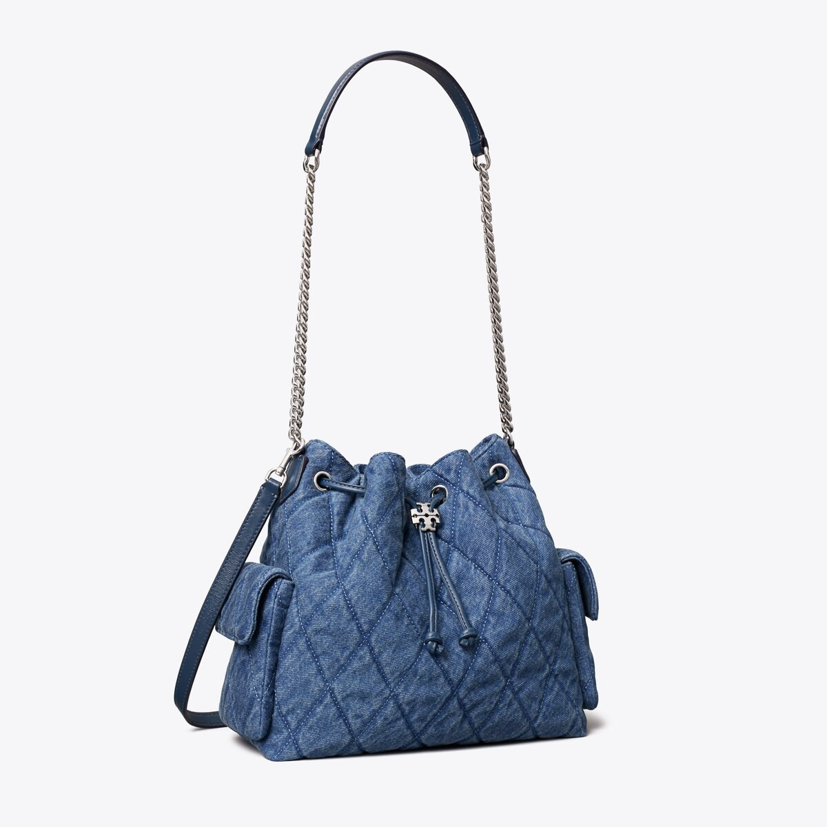 GESTEPPTE CHARLIE SCHULTERTASCHE AUS DENIM MIT TUNNELZUG | Tory Burch (DE)