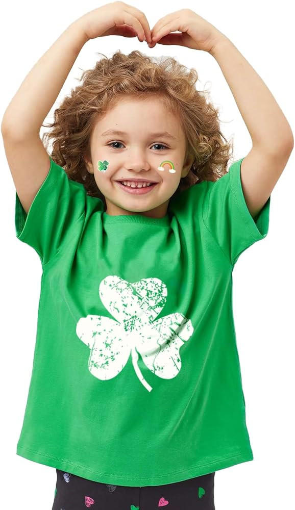 Kids St. Patrick's Day Shirt 2-7 Years Old Toddler Boys Girls Lucky Clover Tops Irish T-Shirts Sh... | Amazon (US)