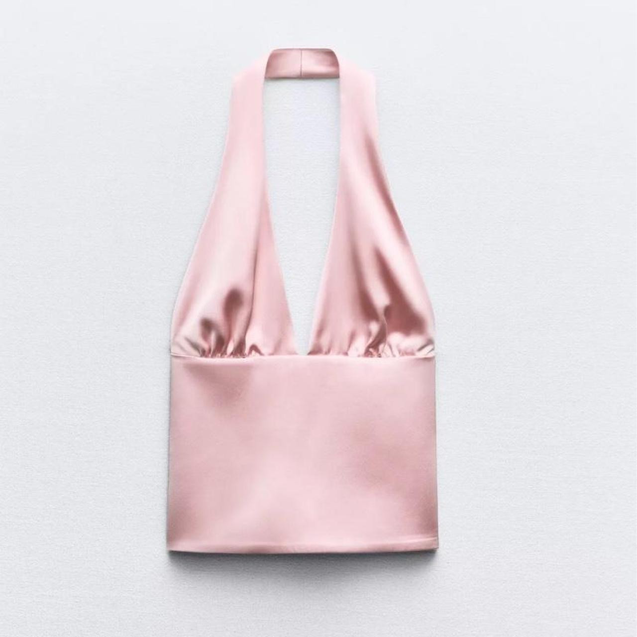 Zara Women's Tank top - Pink - S | Depop US