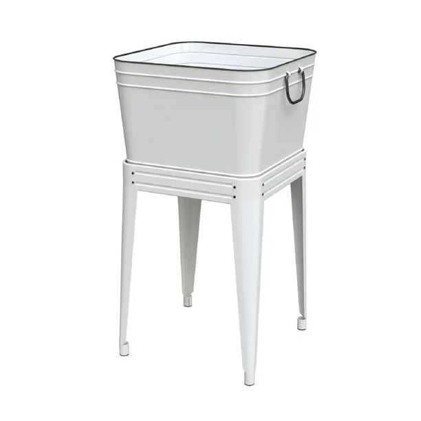 Better Homes & Gardens Metal White Elevated Planter with Stand, 18" x 18" x 30" | Walmart (US)