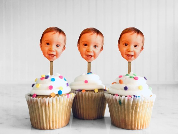 Face Cupcake Topper  Personalized Cupcake Topper  1st | Etsy | Etsy (US)