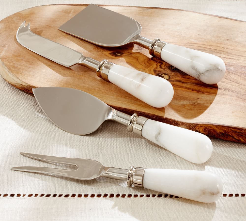 White Marble Cheese Knives - Set of 4 | Pottery Barn (US)