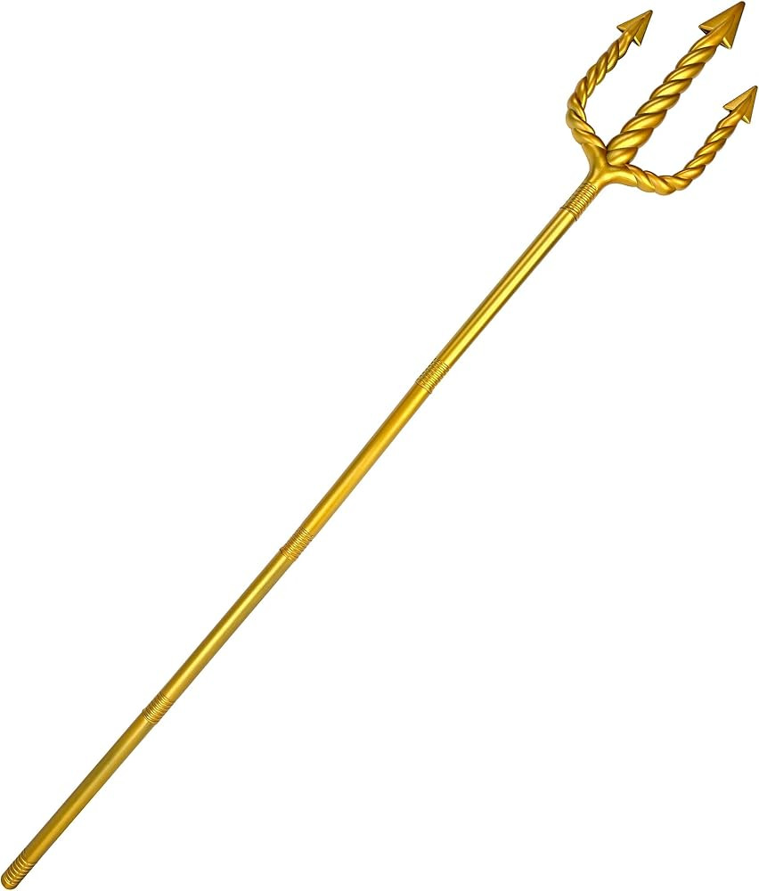 60Inch Gold Trident, Trident Spear Toys Plastic Trident King Neptune Costume Accessory for Adults... | Amazon (US)