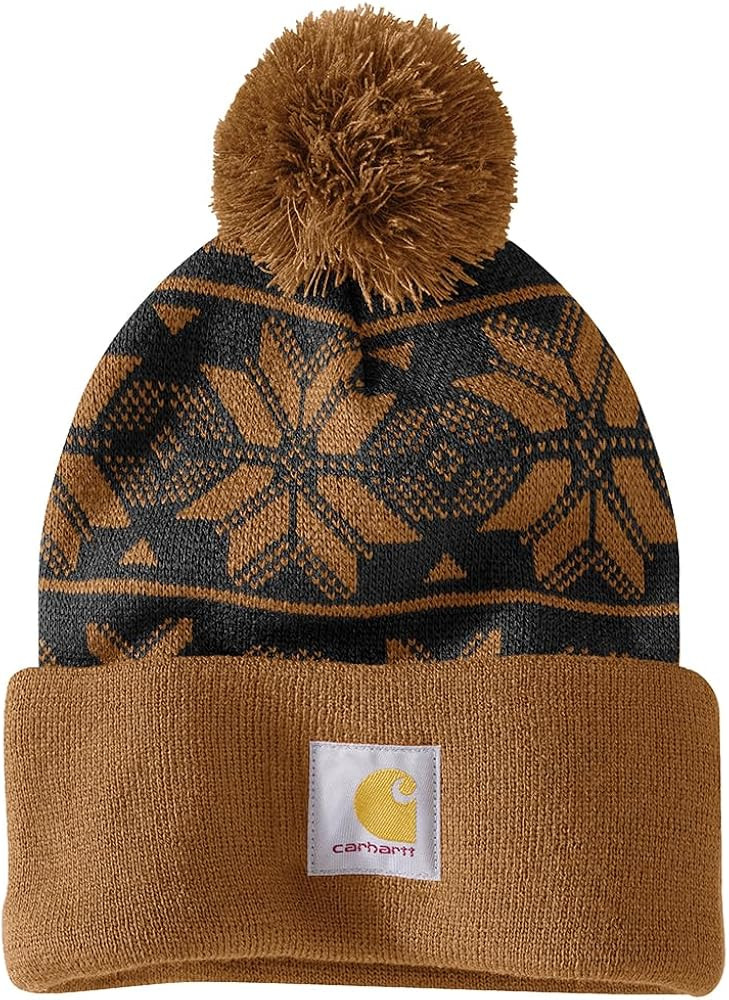 Carhartt Women's Knit Pom Jacquard Beanie | Amazon (US)