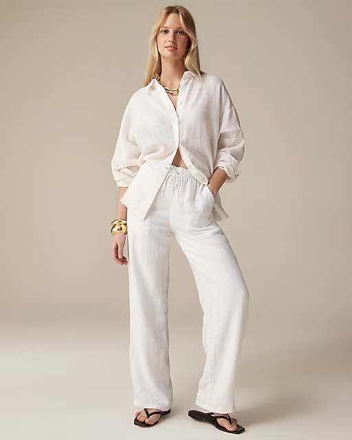 Soleil pant in linen | J. Crew US