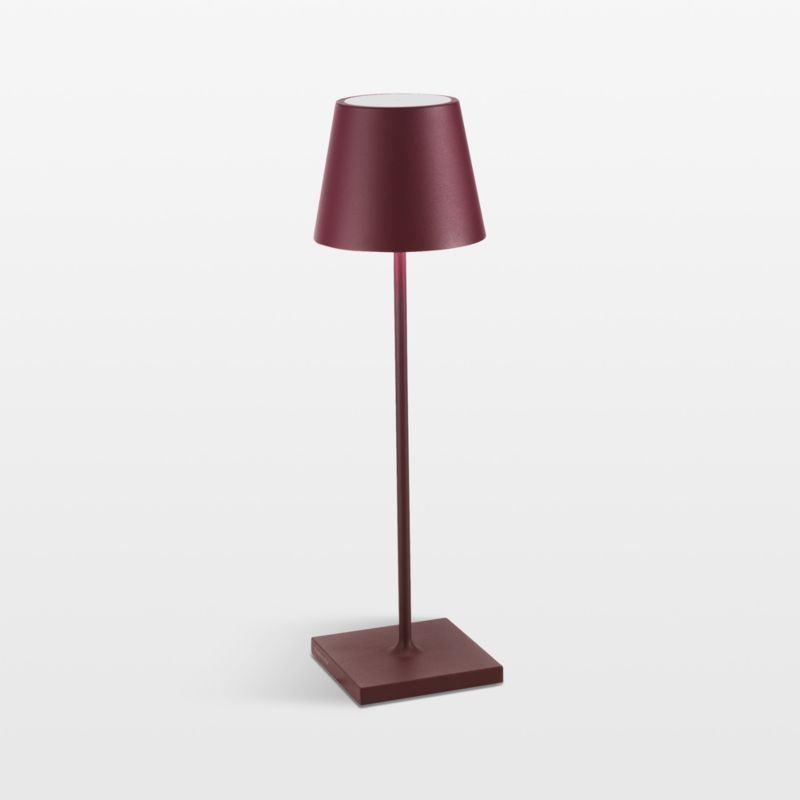 Poldina Pro Bordeaux Red Metal Table Lamp by Zafferano America + Reviews | Crate & Barrel | Crate & Barrel