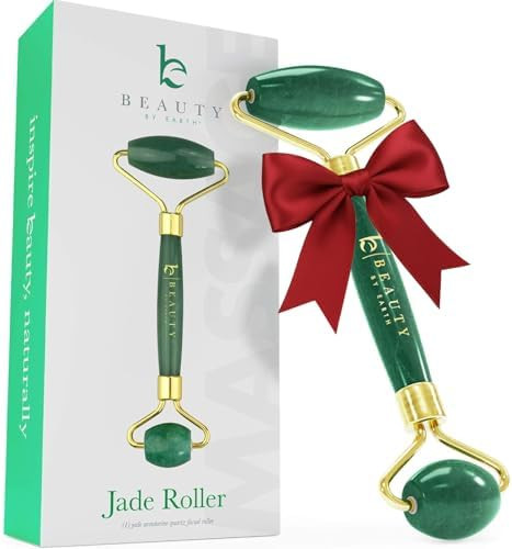 Jade Roller for Face - Smoothes Fine Lines & Wrinkles, Stocking Stuffers for Women, Massager Skin... | Amazon (US)