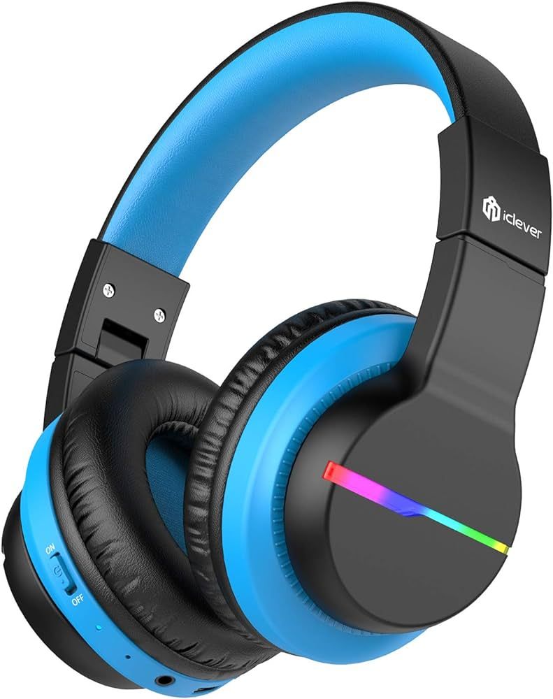iClever BTH12 Kids Bluetooth Headphones,Colorful LED Lights Wireless Kids Headphones,74/85/94dB V... | Amazon (US)