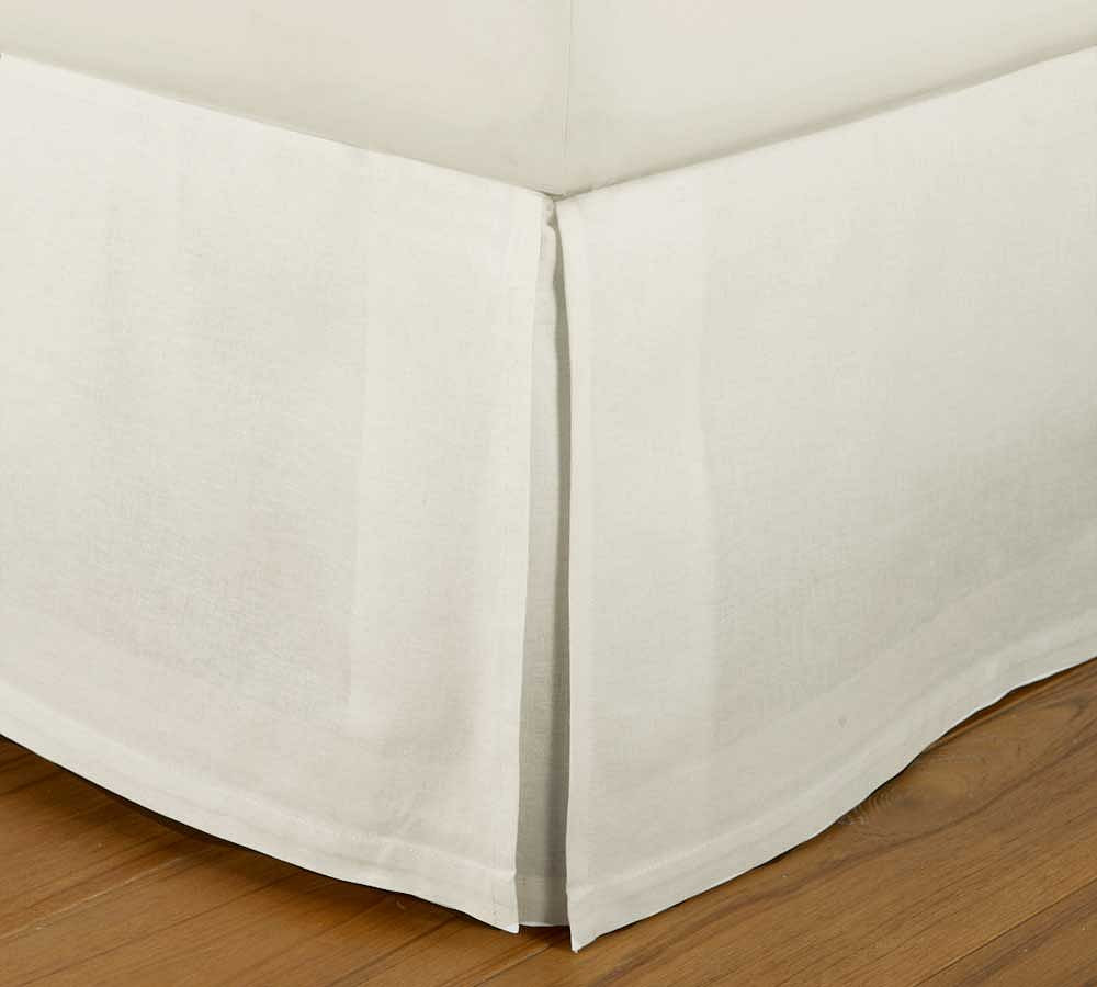 Essential Linen Cotton Bed Skirt | Pottery Barn (US)