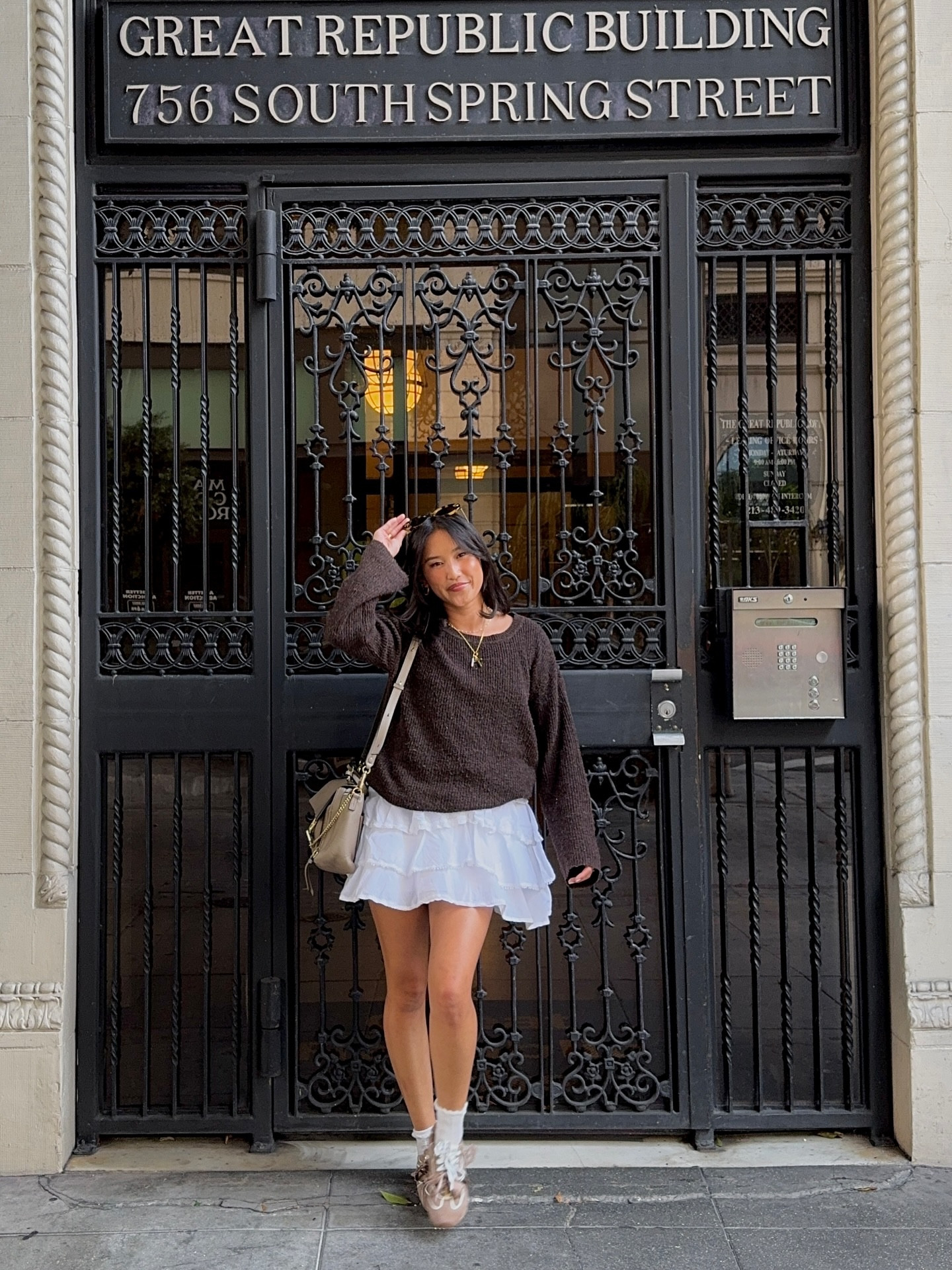 getting a taste of fall🤎 

outfit deets:
sweater @oakandfort 
dress @abercrombie 
shoes @nakedwolfe (🏷️KIANA10)
bag @chloe 
necklaces @caitlynminimalist @oursparechange 
sunnies @luvlou._ 

#fallstyles #transitionalstyle #fallfashioninspo #pinterestaesthethic #cozystreetwear

#LTKStyleTip #LTKSeasonal #LTKFindsUnder100