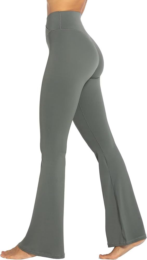 Sunzel Womens Flare Leggings with Tummy Control Crossover Waist and Wide Leg | Amazon (US)