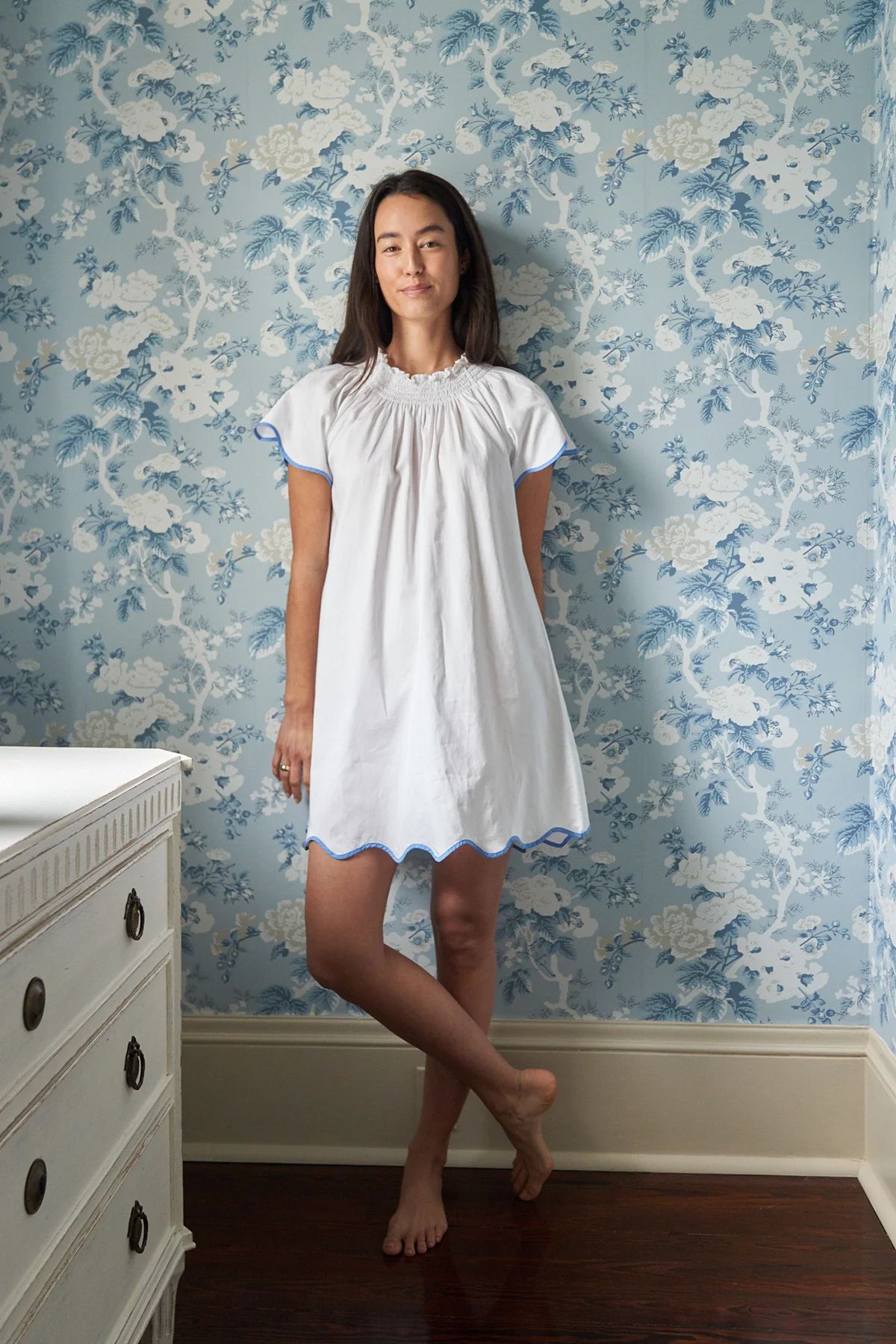 Patio Dress in Sky | LAKE Pajamas