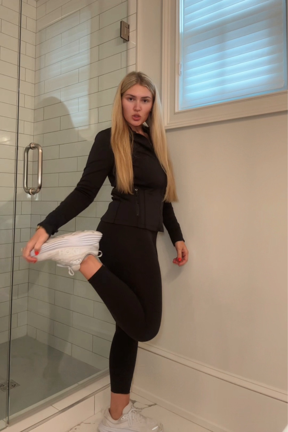 Travel OOTD (screenshot from tik tok🤪)
Jacket: ON SALE (wearing a size large)
Top: large 
Leggings: mediumm

#LTKActive #LTKMidsize #LTKTravel