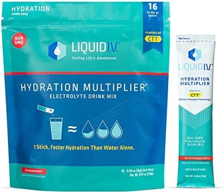 Liquid I.V. Hydration Multiplier - Strawberry - Hydration Powder Packets | Electrolyte Drink Mix | E | Amazon (US)