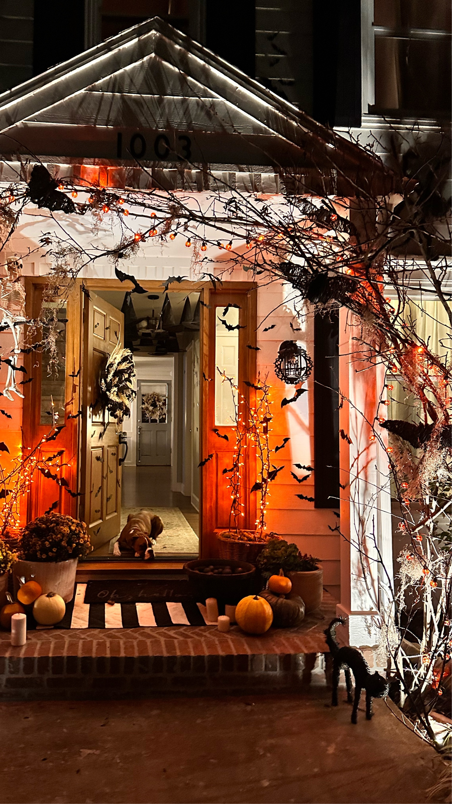 I love the orange glow with this year’s Halloween front porch and that can only come from these two sets of lights I used! 🎃 

#LTKHome #LTKHalloween