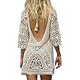 Jeasona Women’s Bathing Suit Cover Up Crochet Lace Bikini Swimsuit Dress | Amazon (US)