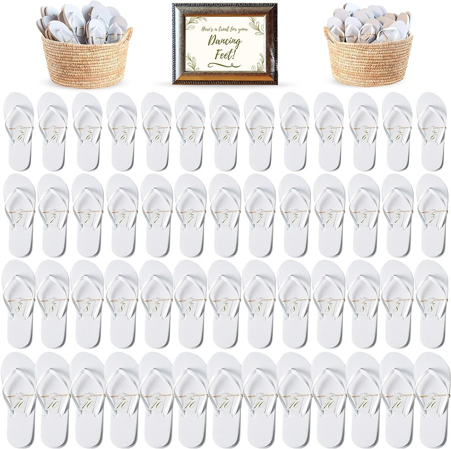 Orca Bulk Flip Flops For Wedding Guests | 52 Pack Wholesale Wedding Sandals | Amazon (US)
