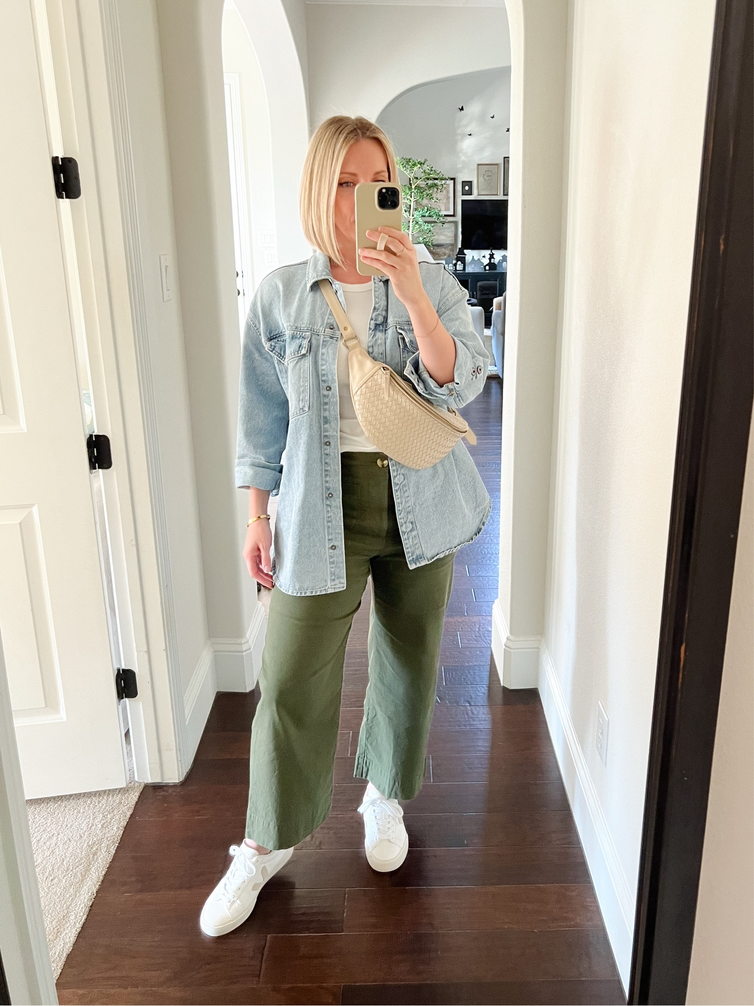 My favorite denim shacket with my favorite pants.  These are the most comfortable pants I have ever owned, stretchy and lay perfectly 10/10



#LTKMidsize #LTKOver40