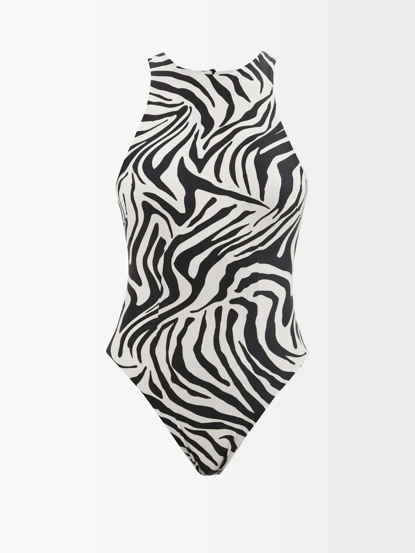 Twy cutout-back zebra-print swimsuit | Matches (US)
