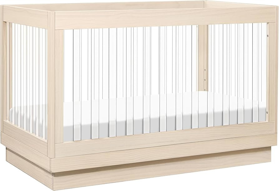 Babyletto Harlow Acrylic 3-in-1 Convertible Crib with Toddler Bed Conversion Kit in Washed Natura... | Amazon (US)