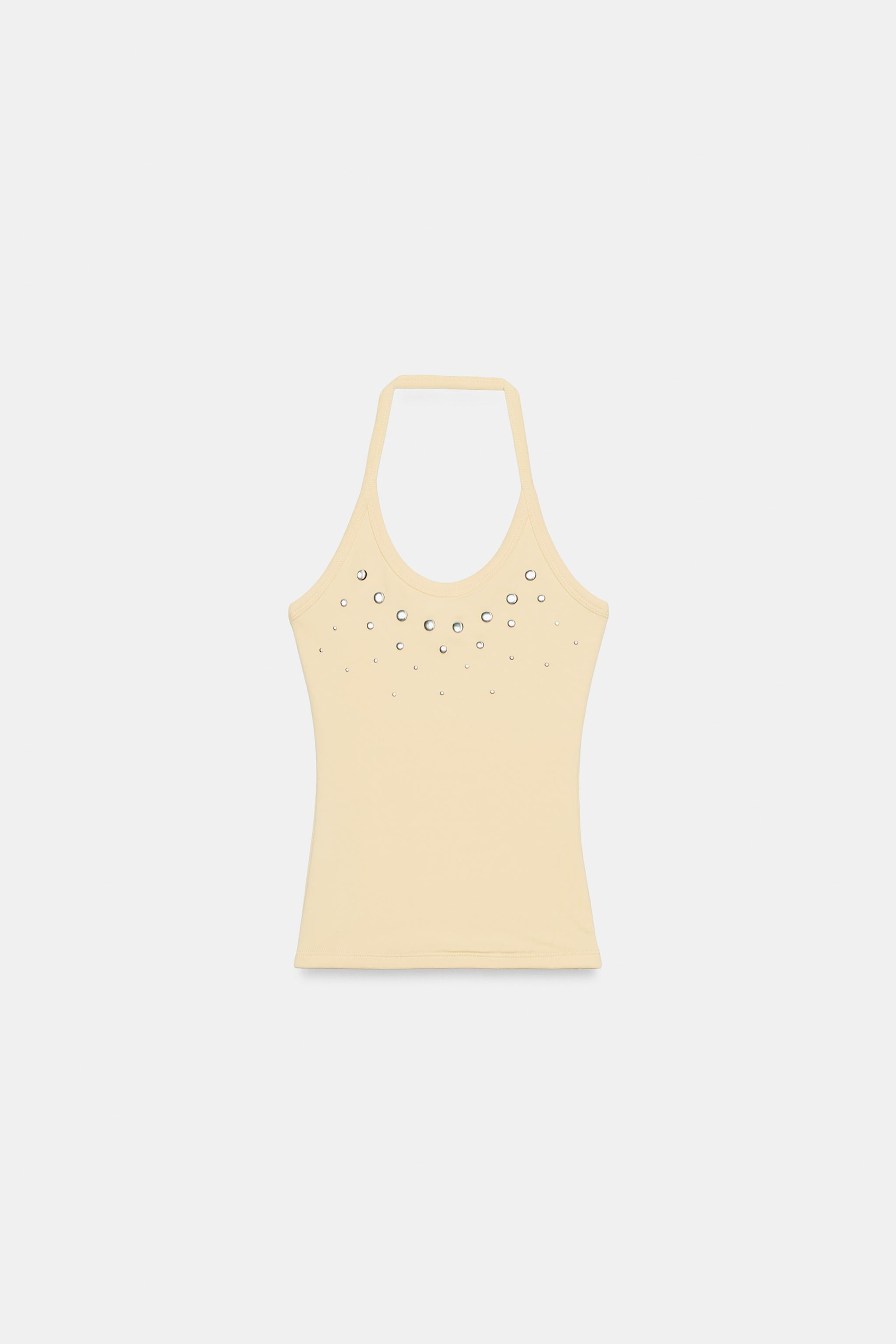 HALTER TOP WITH STUDS | Zara UK