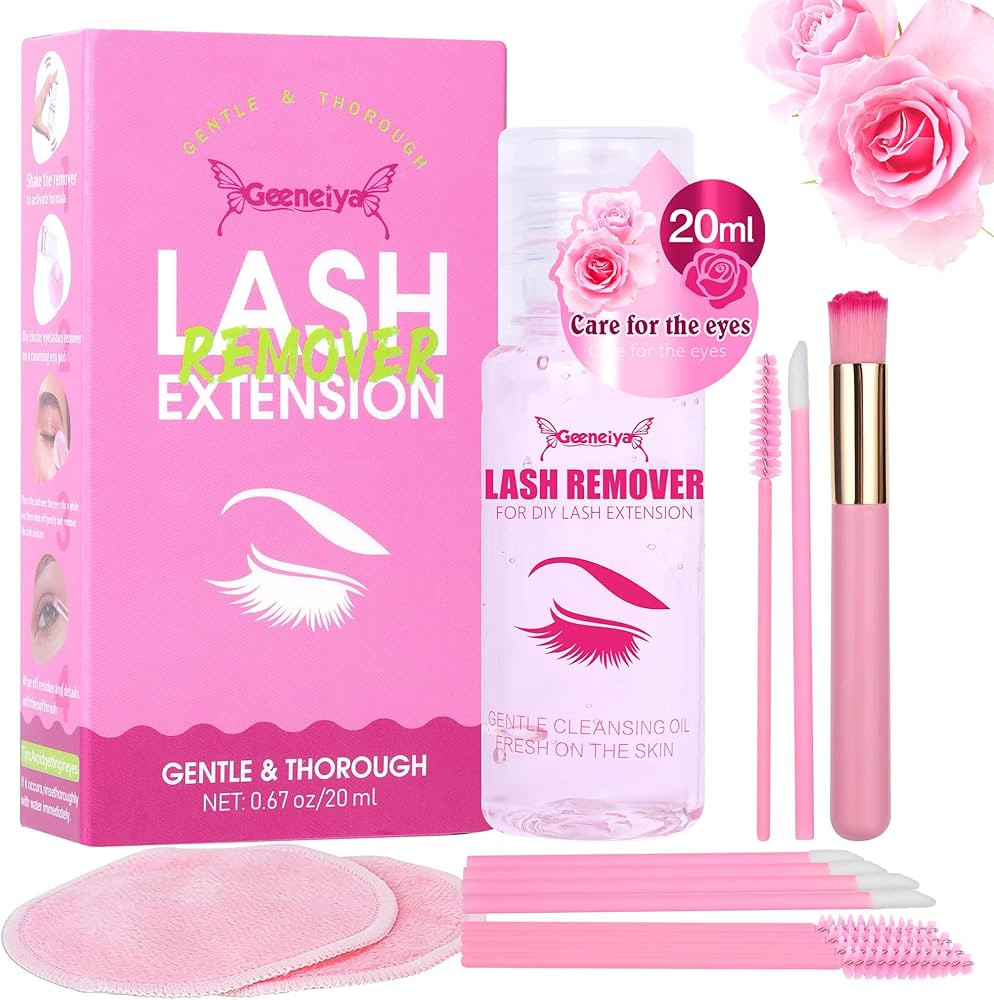 Eyelash Extension Remover Lash Remover for Lash Extensions Cluster Eyelash Glue, with Lash Brushe... | Amazon (US)