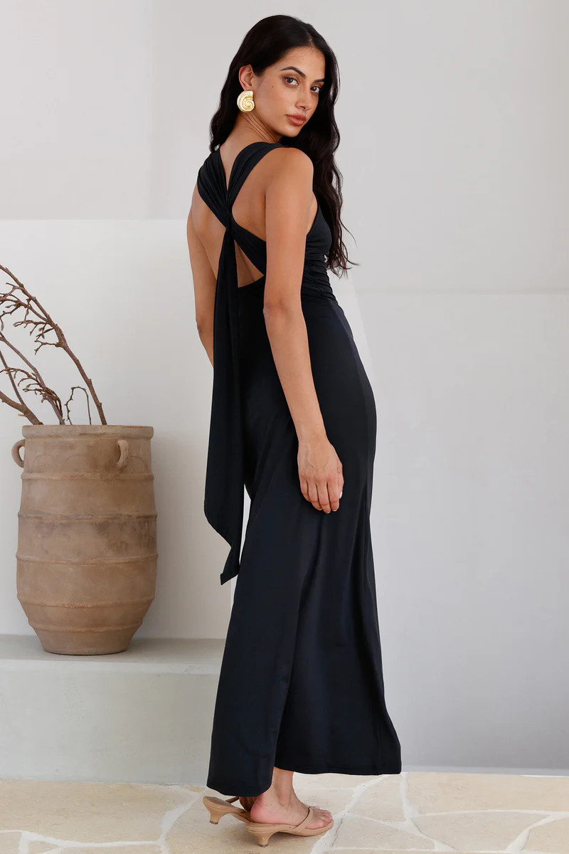 Alanna Maxi Dress Black | Fortunate One