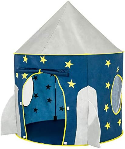 FoxPrint Rocket Ship Tent - Space Themed Pretend Play Tent - Space Play House - Spaceship Tent Fo... | Amazon (US)