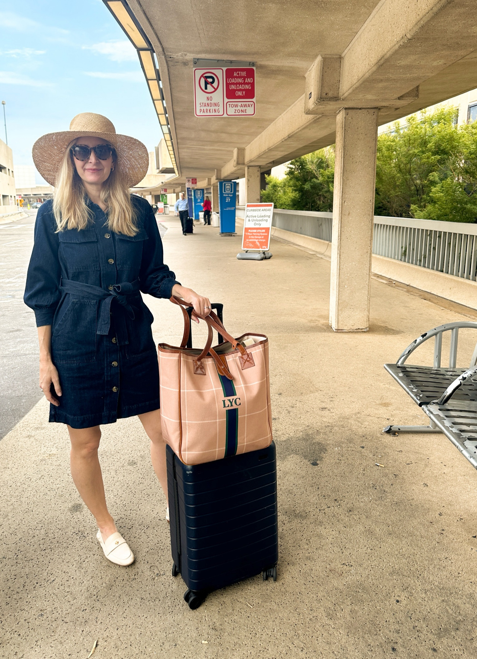 Denim dress. Travel look. Barrington gifts 

#LTKTravel #LTKFallSale