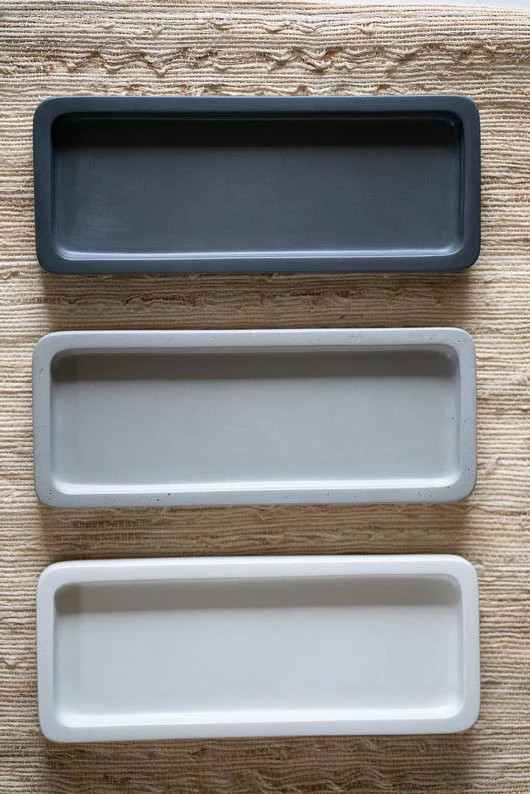 Handmade Concrete Triple Bottle Tray | Soap Dispenser Tray | Urban Ember