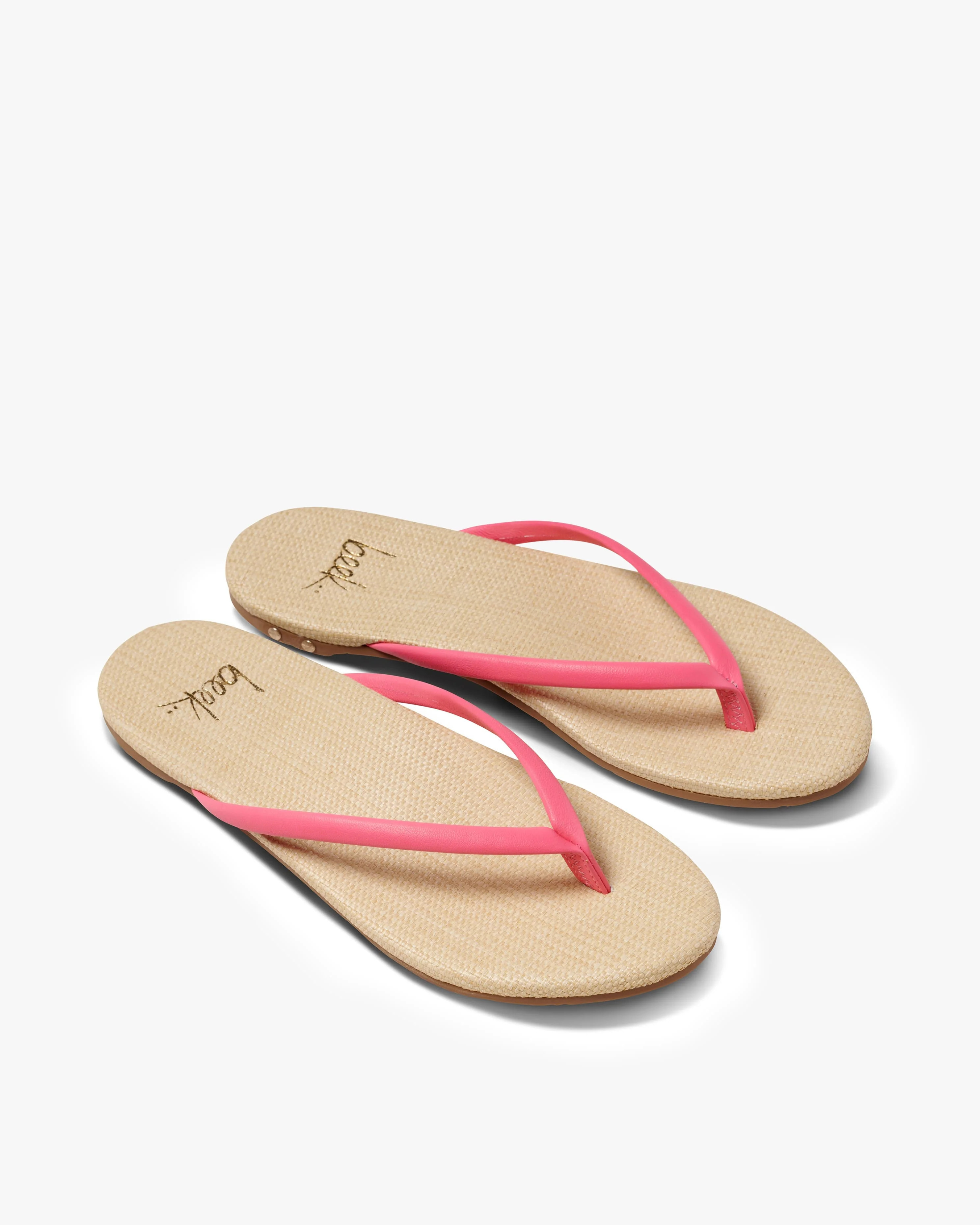 Sunbeam Leather Thong Sandal - Peony Raffia | beek | beek