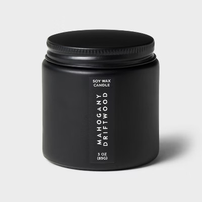 Glass Mahogany Driftwood Father's Day Candle 3oz - Threshold™ | Target