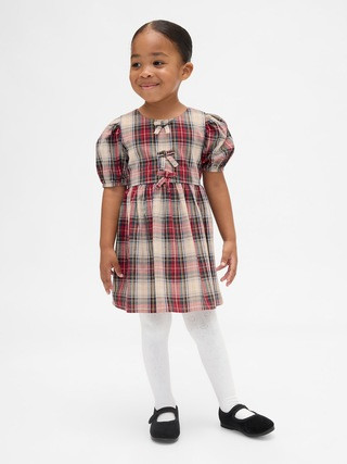 Baby & Toddler Puff-Sleeve Bow Dress | Gap (CA)