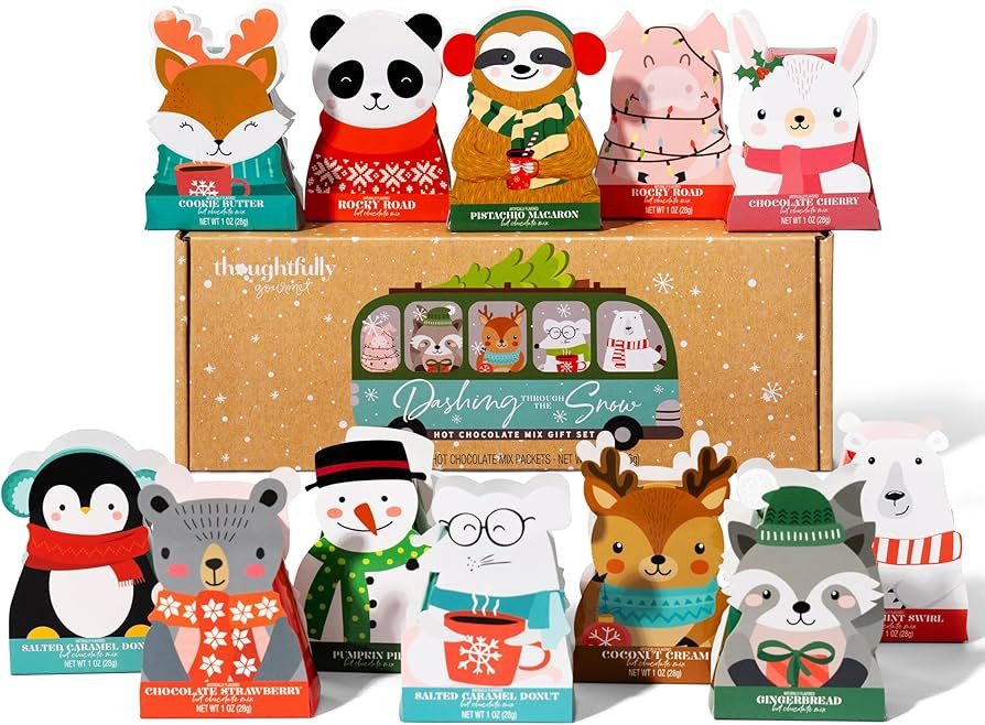 Thoughtfully Gourmet, Hot Chocolate Gift Set in Holiday Character Packaging, Flavors Include Rock... | Amazon (US)