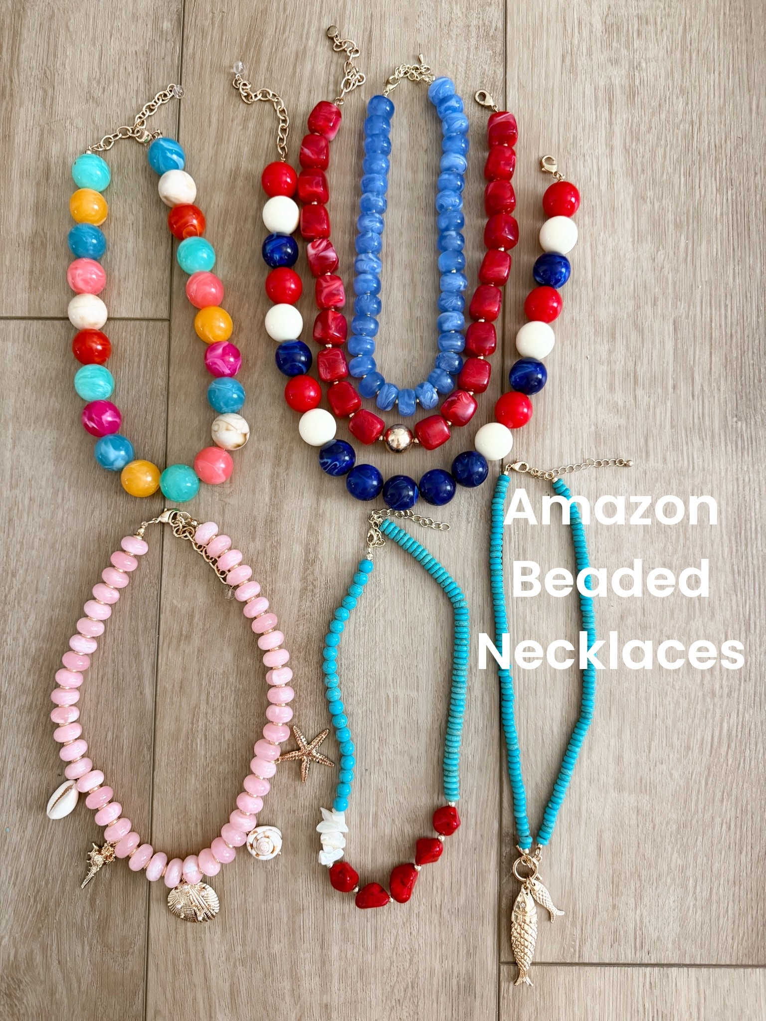 One of my favorite ways to elevate a simple outfit? A fun statement necklace! ✨ These Amazon beaded necklaces have completely transformed my summer wardrobe and add the perfect pop of color to everything from basic tees to dresses and swimsuits.

Whether you love classic red, white, and blue, bright colorful beads, coastal-inspired charms, or beachy turquoise styles, Amazon has so many cute options at amazing prices.

These necklaces instantly make an outfit look more styled and put together without spending a fortune. Bonus: they’re lightweight, fun, and perfect for vacation season! ☀️🐚🌊

✨ Colorful statement necklaces
✨ Coastal-inspired styles
✨ Red, white & blue patriotic options
✨ Beachy charm details
✨ Perfect for summer outfits & vacations

Sharing all of my favorites because these are the accessories I keep reaching for again and again! 💙

#AmazonFinds #AmazonFashion #StatementNecklace #BeadedNecklace #AmazonAccessories #SummerAccessories #CoastalStyle #BeachyStyle #ColorfulJewelry #VacationStyle #ResortWear #AmazonMustHaves #FashionAccessories #SummerFashion #PatrioticStyle #JewelryLover #AmazonFavorites #AffordableFashion #AccessoryFinds #SummerStyle

#LTKootd #LTKgrwm
