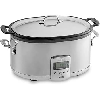 All-Clad Stainless Steel Electric Slow Cooker 7-Quart, Programmable LCD Timer, Aluminum Insert, S... | Amazon (US)