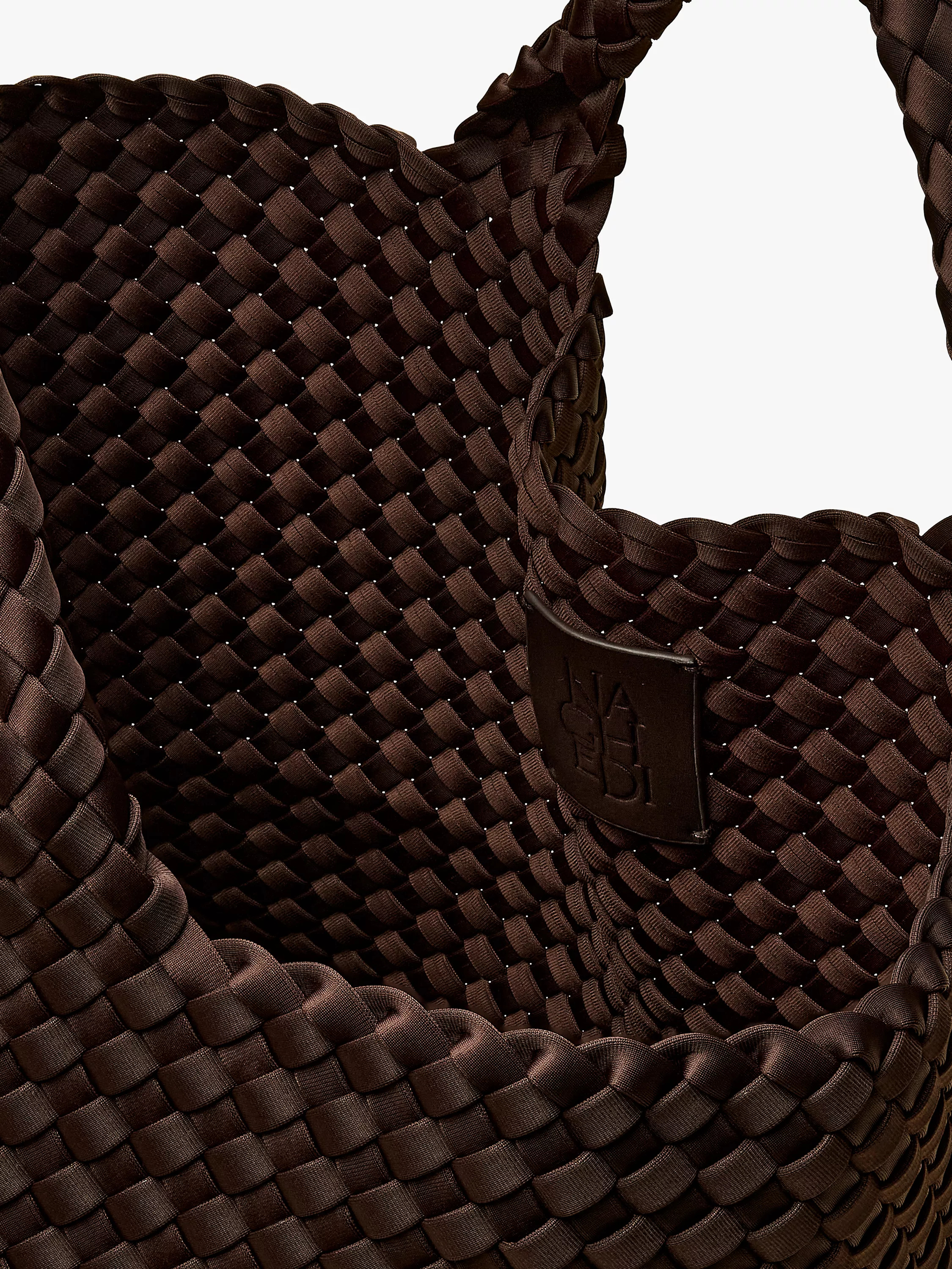 NAGHEDI St. Barths Medium Tote Bag, Chocolate | John Lewis (UK)