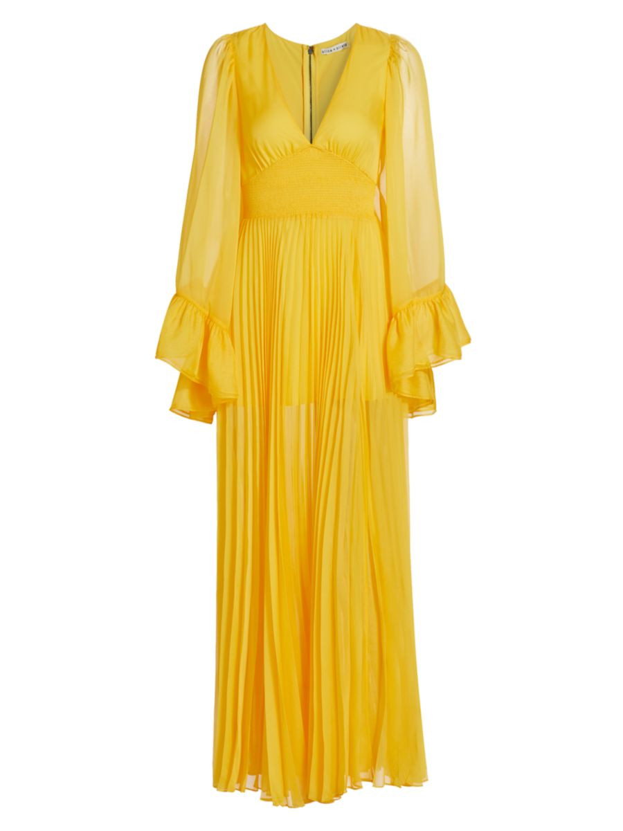 Selene Chiffon Long-Sleeve Maxi Dress | Saks Fifth Avenue