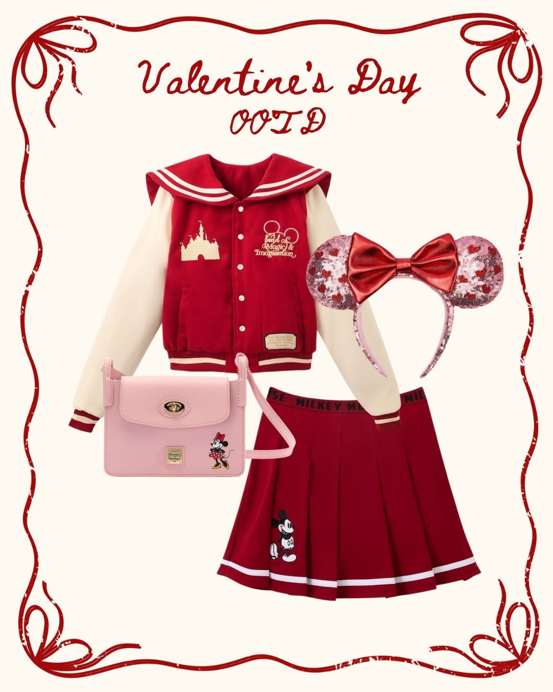 Valentine’s Day OOTD varsity jacket and tennis skirt red and pink outfit 

#LTKHoliday #LTKSeasonal