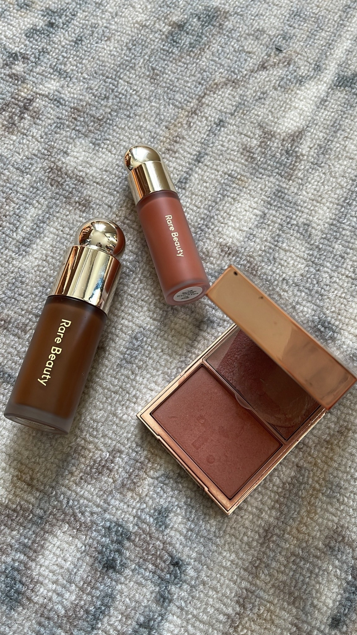 Cheek and contour! My blush is in the color “She’s Blushing”. The smaller blush from Rare beauty is in the color “Virtue”. My contour is in the color “Serene"

#LTKOver40 #LTKBeauty
