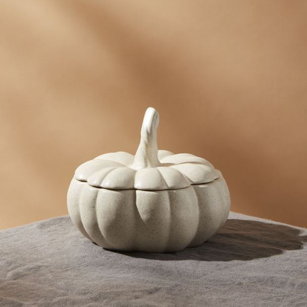 Ceramic Pumpkin With Removable Lid | Antique Farm House