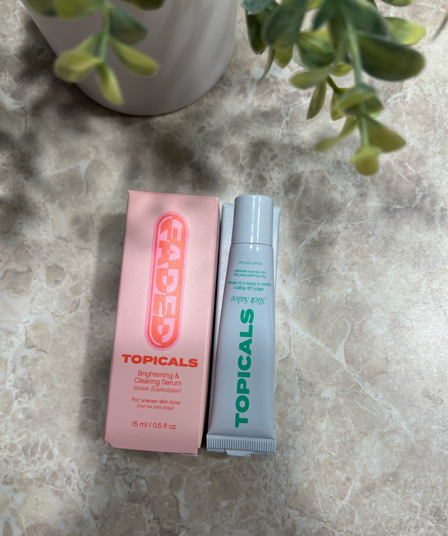 Topicals Faded Serum and Lip Mint Balm 
Apply code: ANO_KYE_WAAH for some discount off when you shop 

#LTKfindsunder100 #LTKU #LTKbeauty