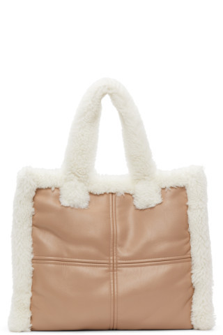 Beige & White Lola Tote | SSENSE