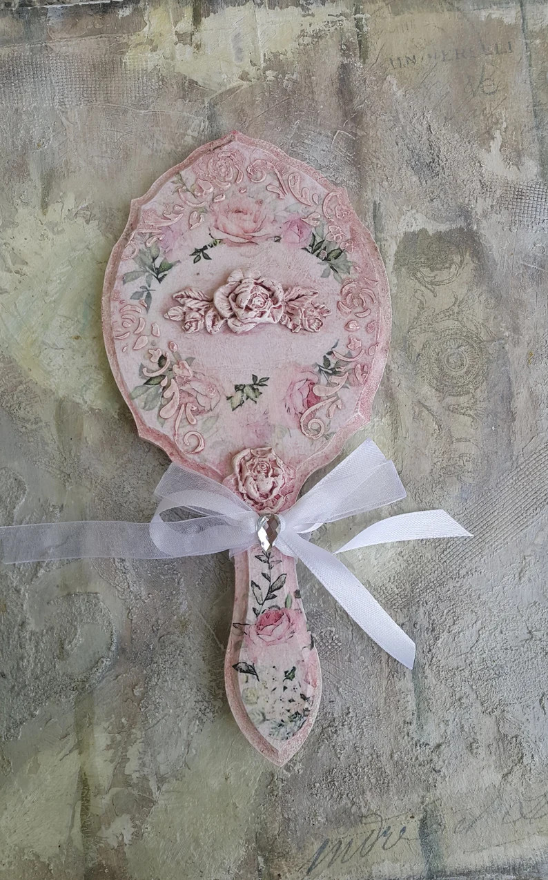 Vanity Hand Mirror, Wooden Mirror,shabby Chic Mirror,ornate French Make up Mirror,personalized Gi... | Etsy (US)