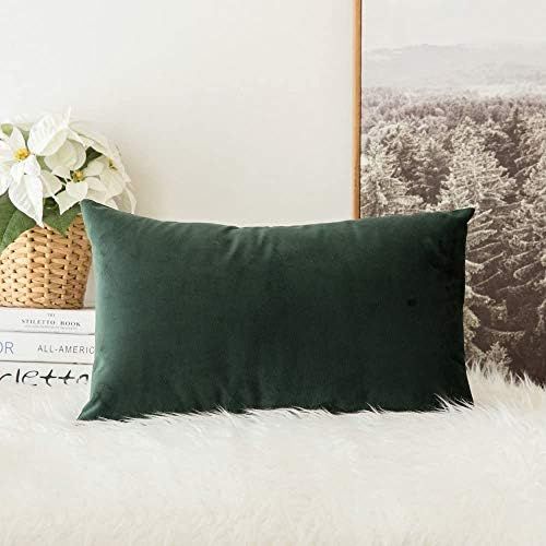 Amazon.com: MIULEE Velvet Soft Soild Decorative Square Throw Pillow Cover Cushion Case for Christ... | Amazon (US)