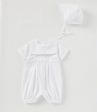 Baby Boys/Girls 3-12 Months Christening Romper & Bonnet Set | Dillard's