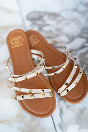 Miami Beach Studded Sandals | AMUSE Collection