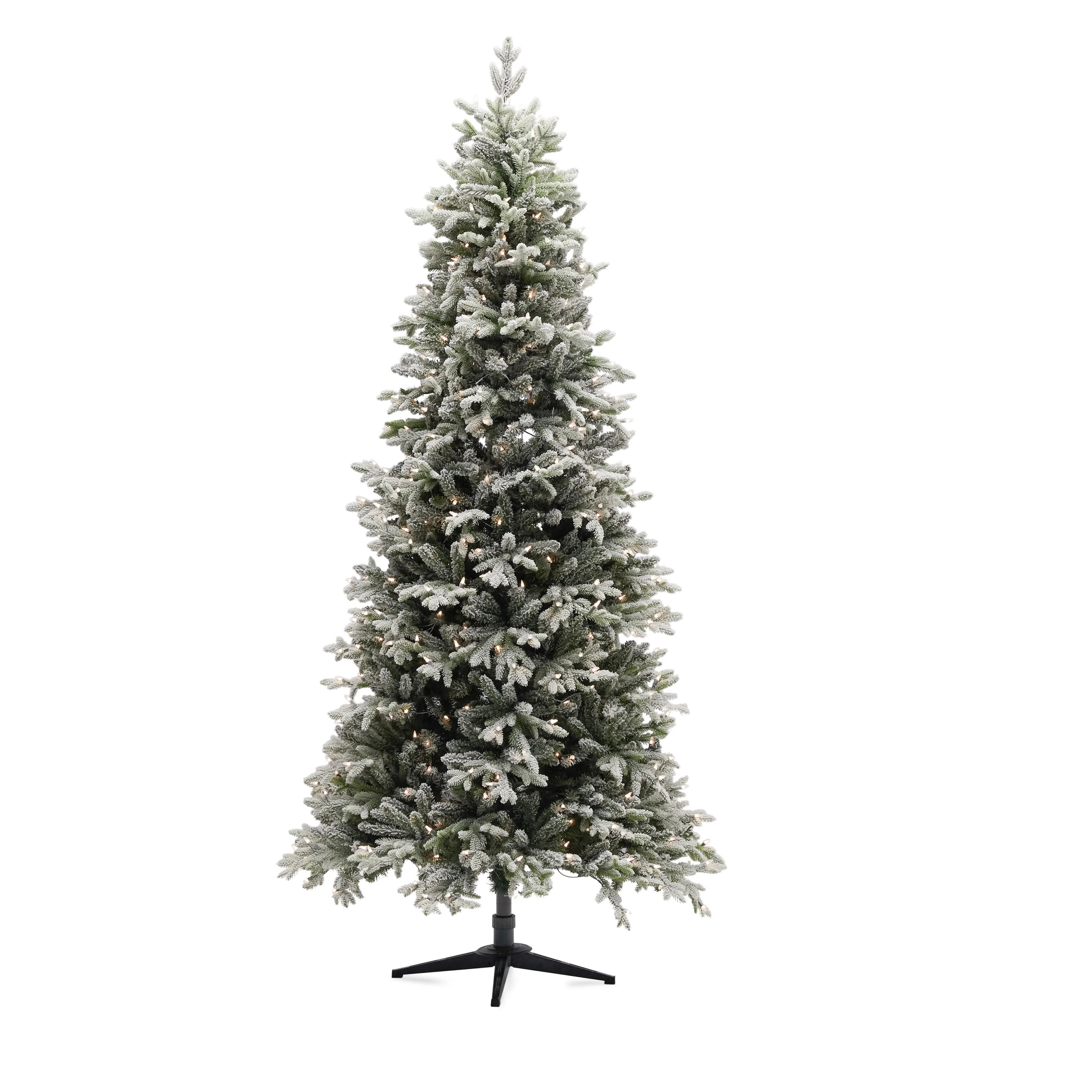 Belham Living Pre-Lit 7.5' Ruppert Flocking Pine Artificial Christmas Tree, Clear Lights | Walmart (US)