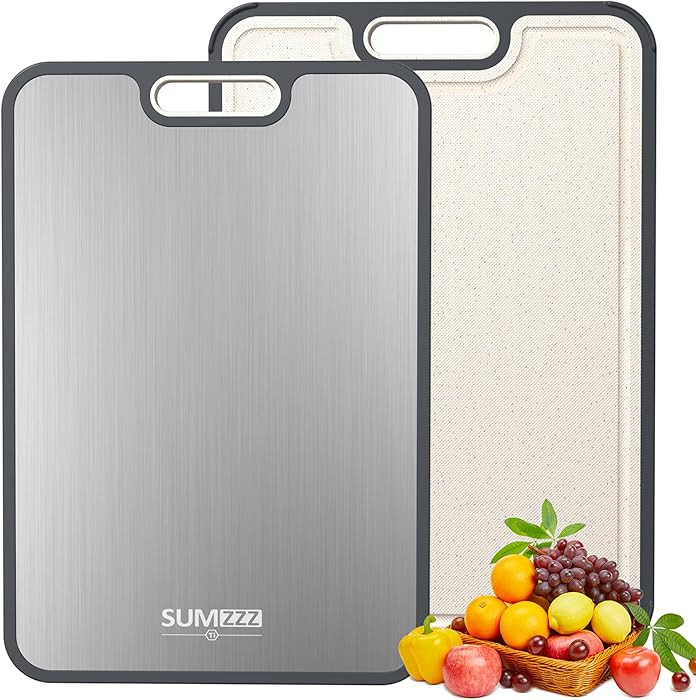 Titanium Cutting Board for Kitchen, Cutting Board Double Sided Food Grade, Pure Titanium/PP, Easy... | Amazon (US)
