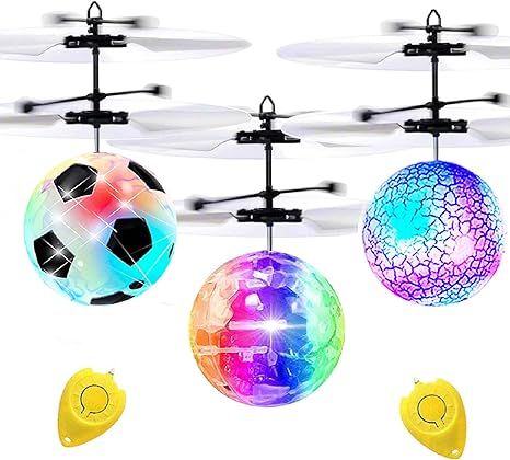 3 Pack Flying Ball Kids RC Toys, Holiday Gifts Christmas Stocking Stuffers for Boy Girls Hand Ope... | Amazon (US)